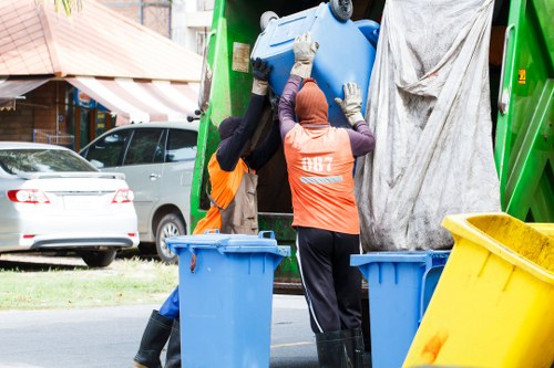 Commercial waste removal truck in Eltham